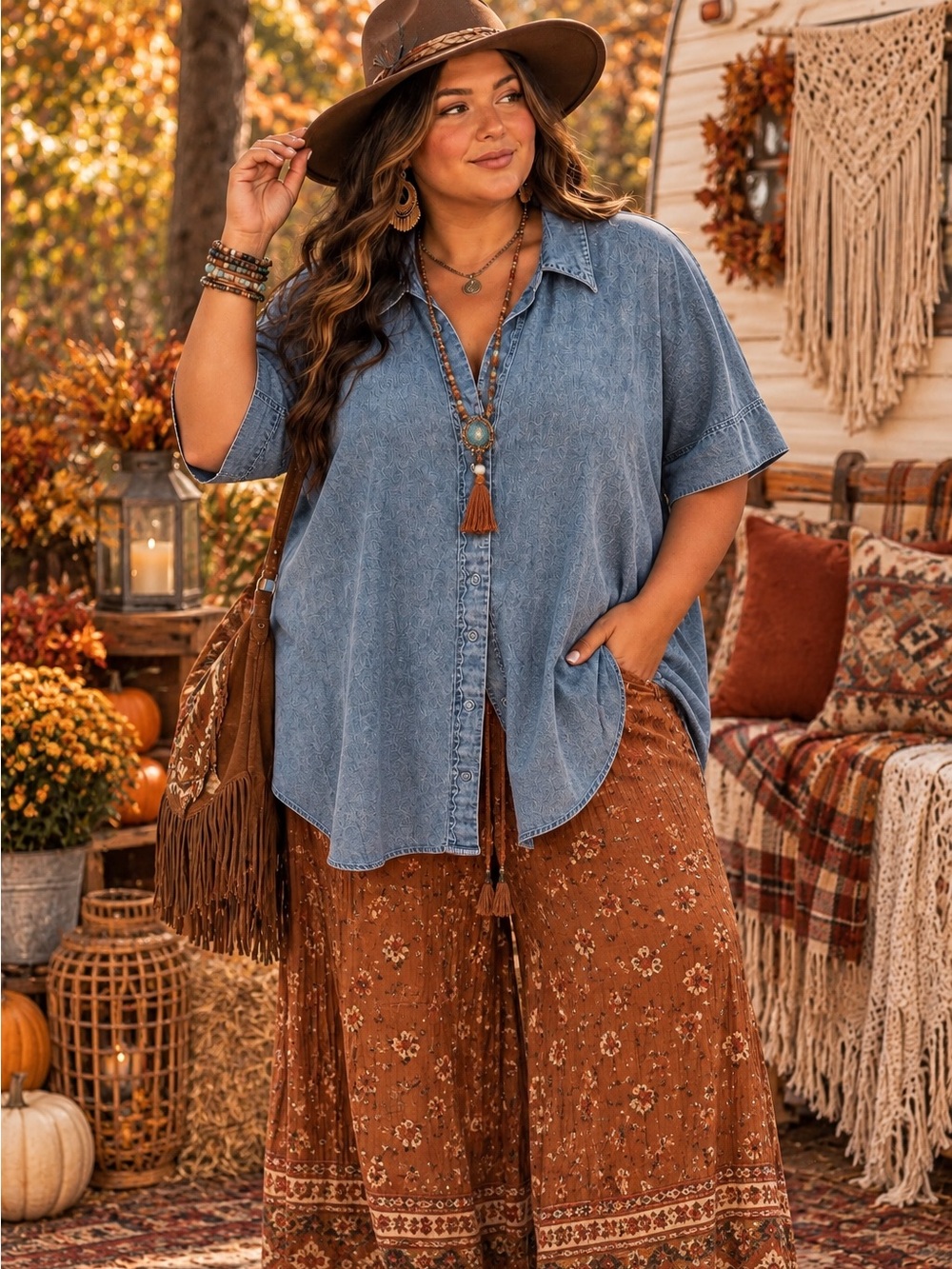 Jane and Delancey chambray Short-Sleeve Shirt Button-Up size 2X